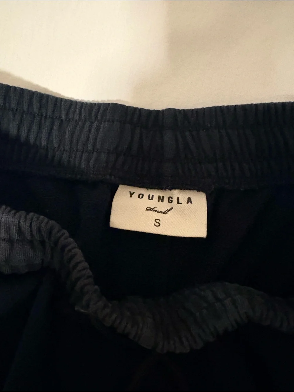 YoungLA Black Cotton Drawstring Shorts with Zip Pockets